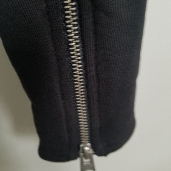 All Saints jacket kit biker sweat black sz 0 - Picture 6 of 6